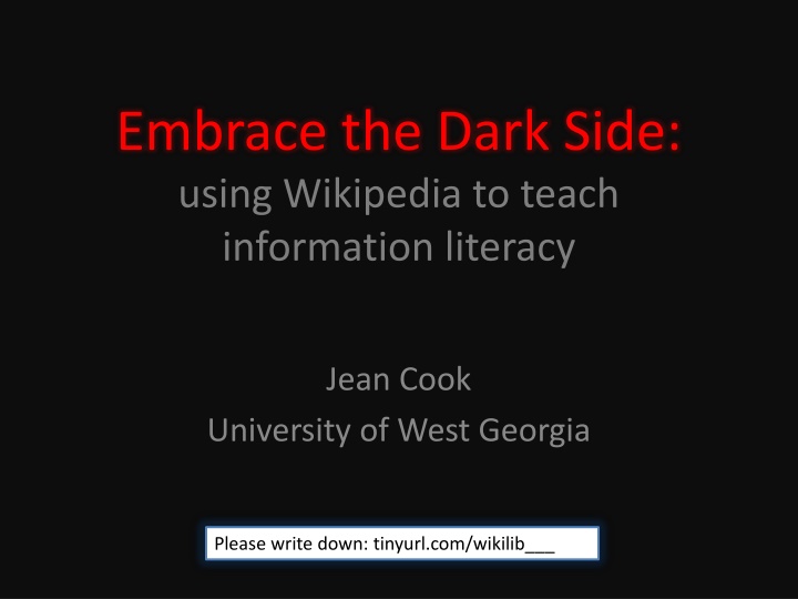 embrace the dark side using wikipedia to teach