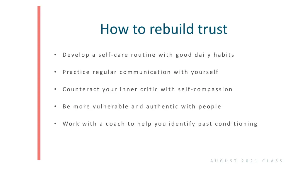 how to rebuild trust