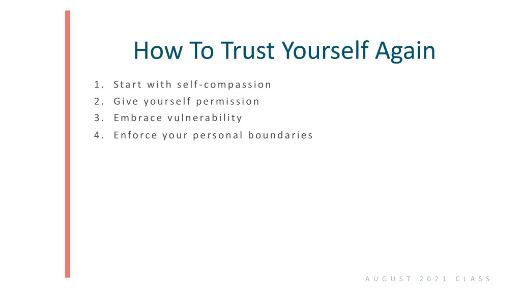 how to trust yourself again 2