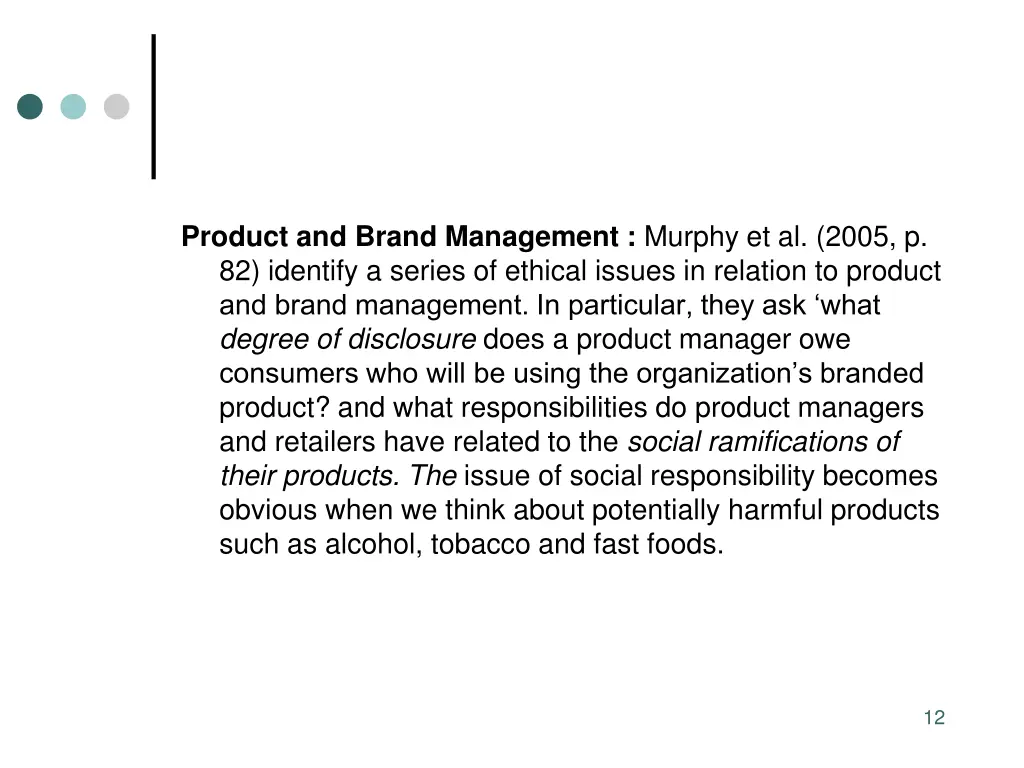 product and brand management murphy et al 2005