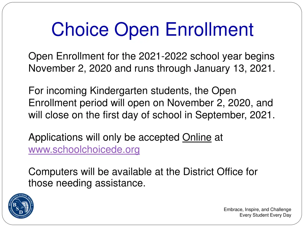 choice open enrollment