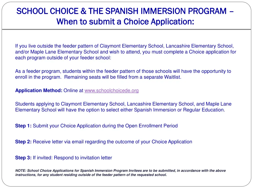 school choice the spanish immersion program