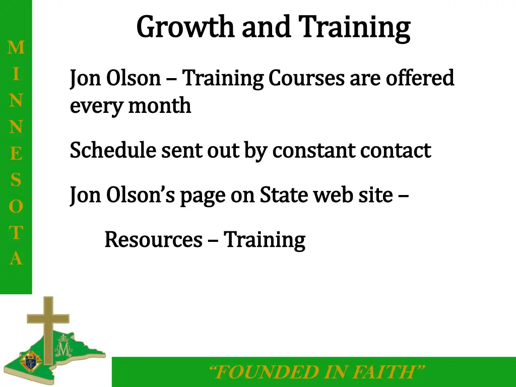 growth and training growth and training