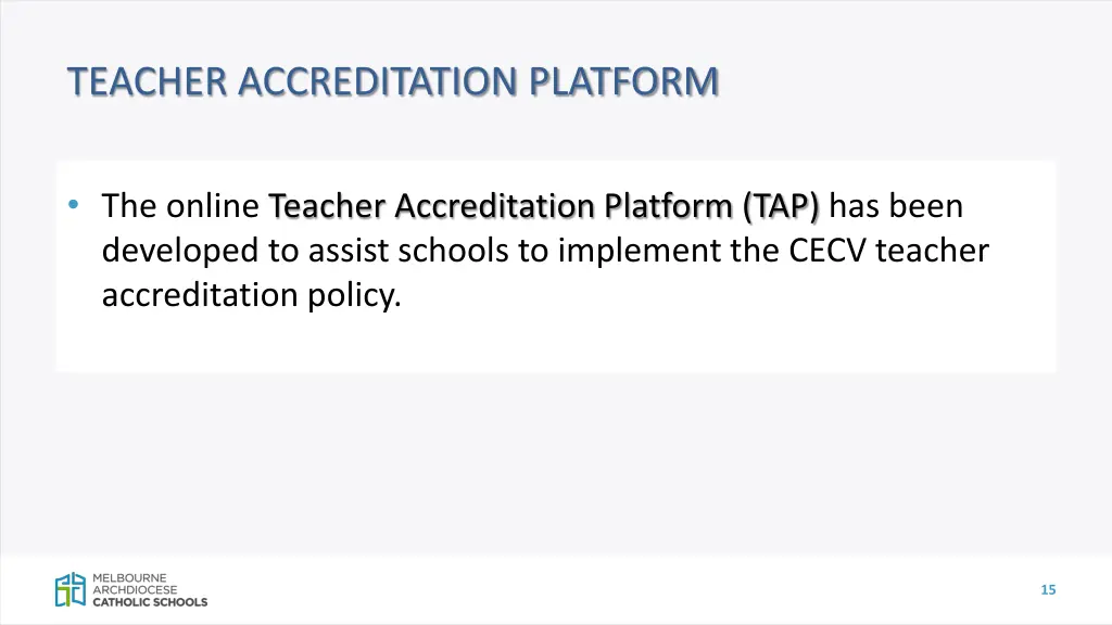 teacher accreditation platform