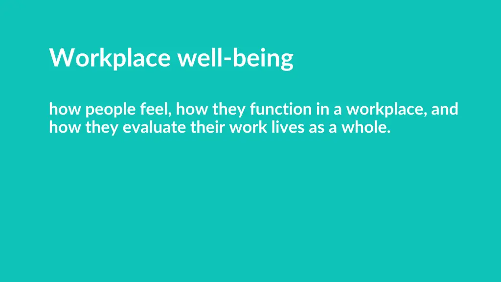 workplace well being 1