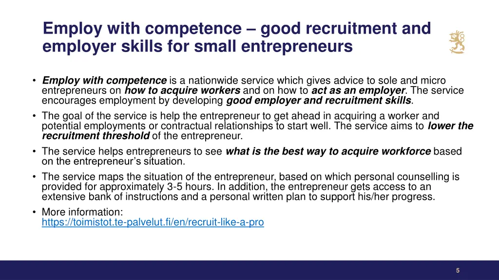 employ with competence good recruitment