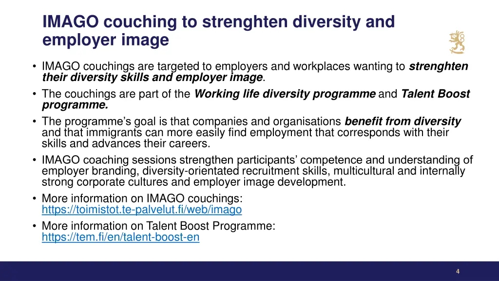 imago couching to strenghten diversity