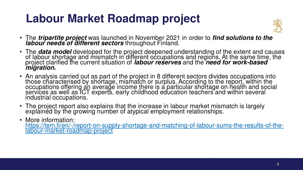 labour market roadmap project