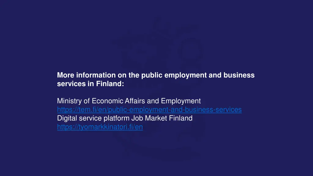 more information on the public employment