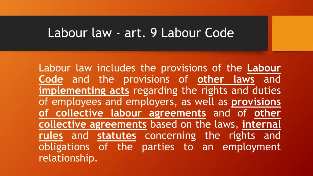 labour law art 9 labour code