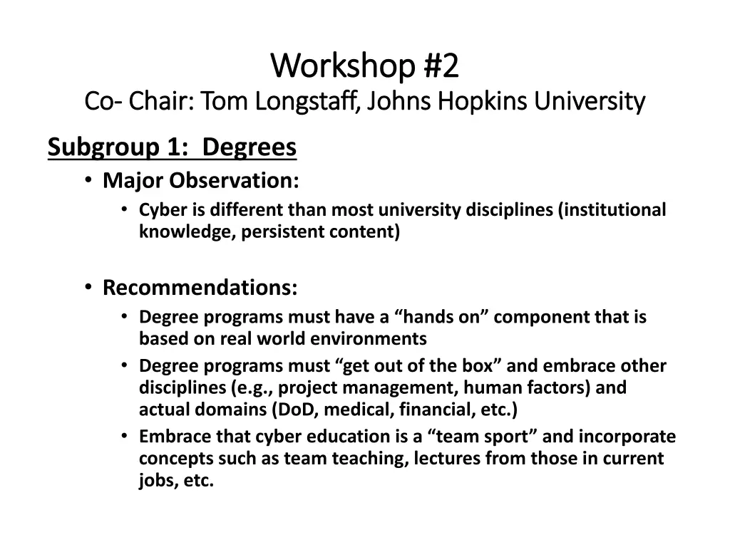 workshop 2 workshop 2 longstaff johns hopkins