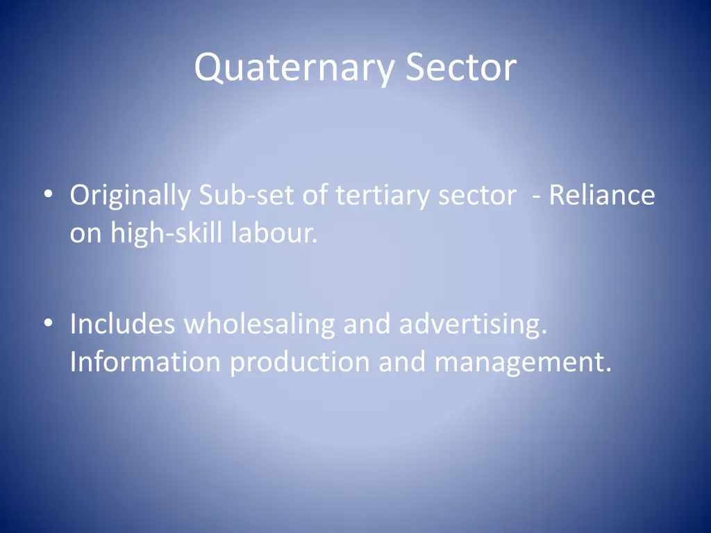 quaternary sector