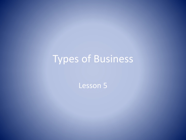 types of business