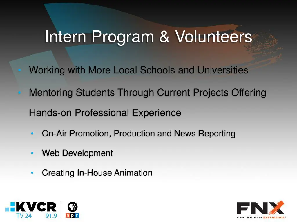 intern program volunteers