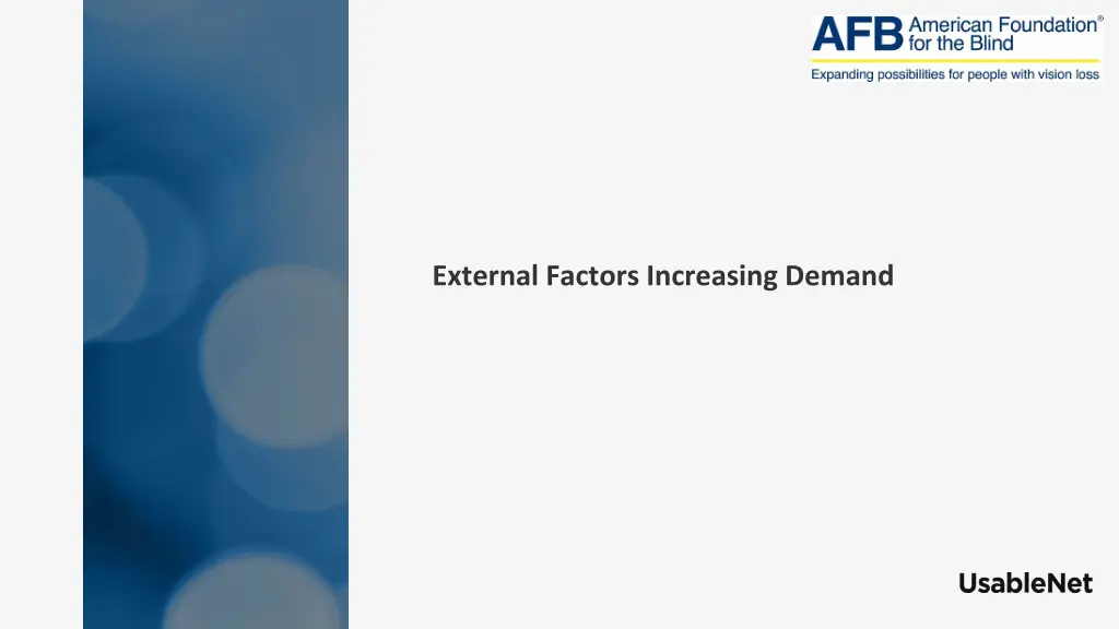 external factors increasing demand