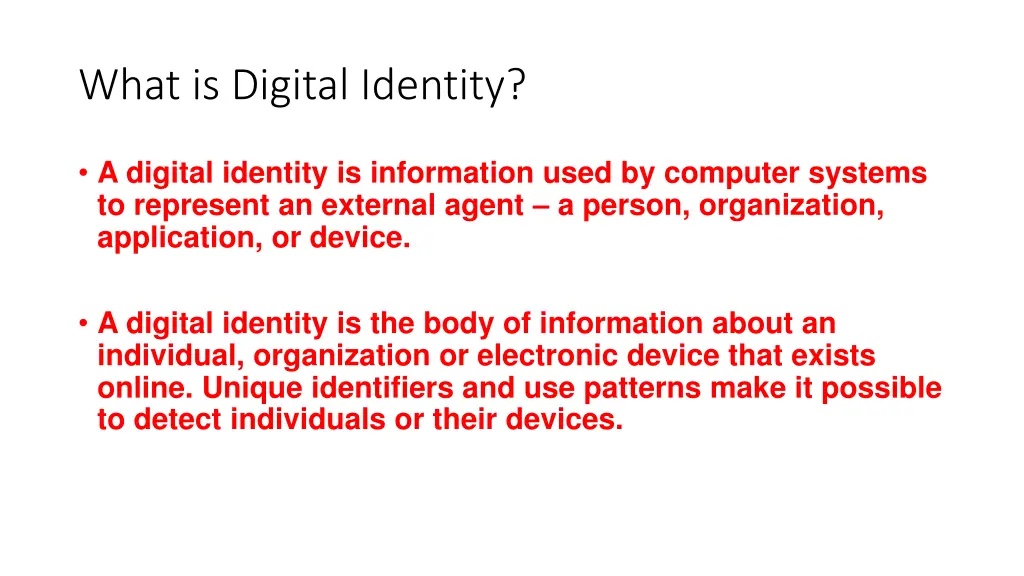 what is digital identity