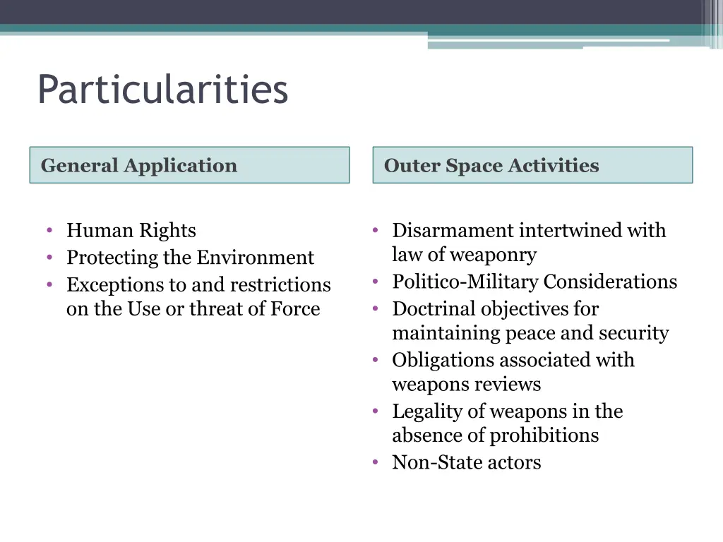 particularities