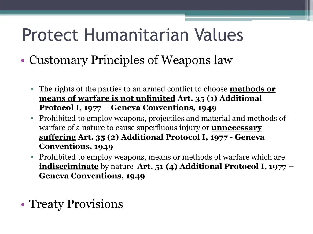 protect humanitarian values