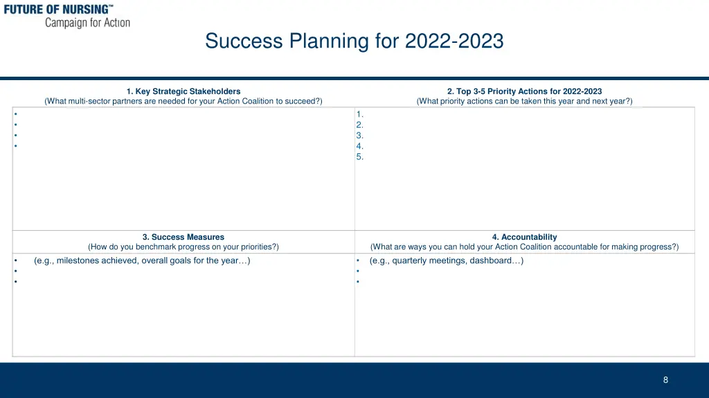 success planning for 2022 2023