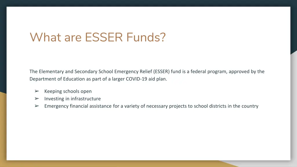 what are esser funds