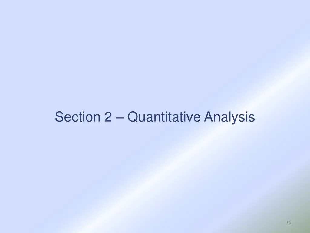 section 2 quantitative analysis