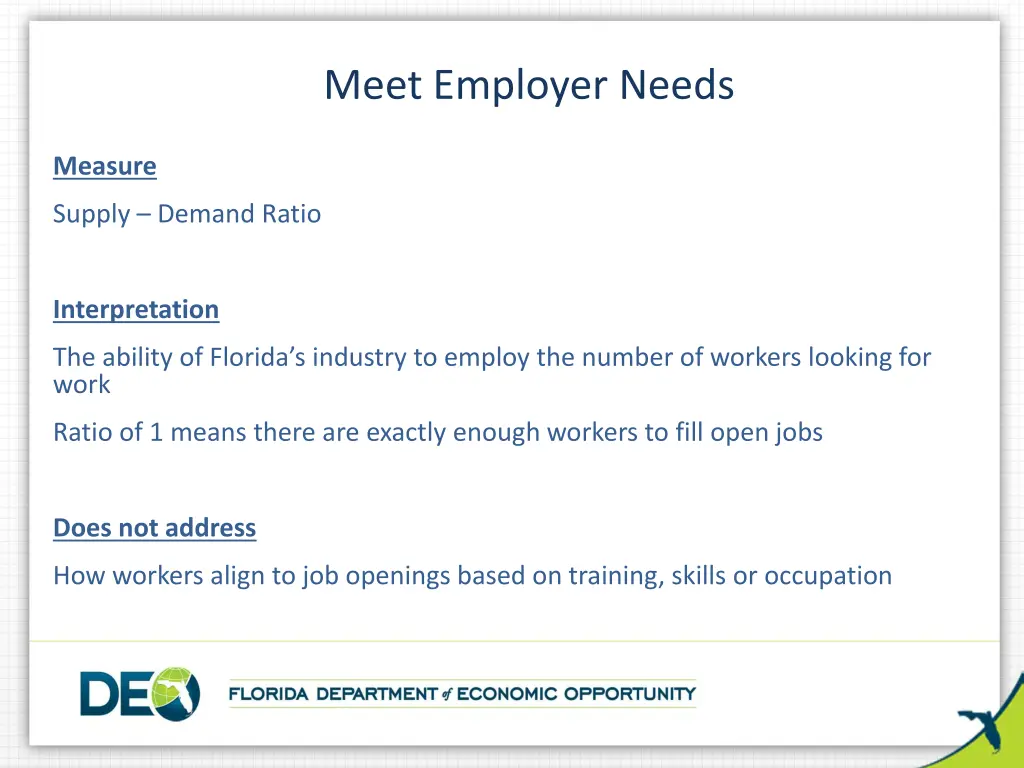 meet employer needs