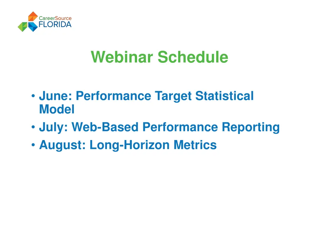 webinar schedule