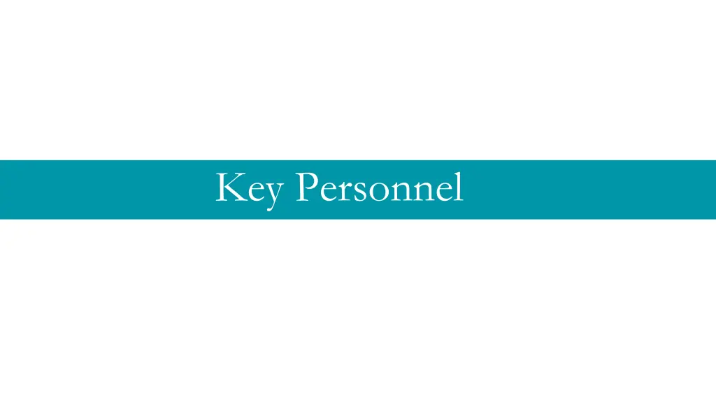 key personnel