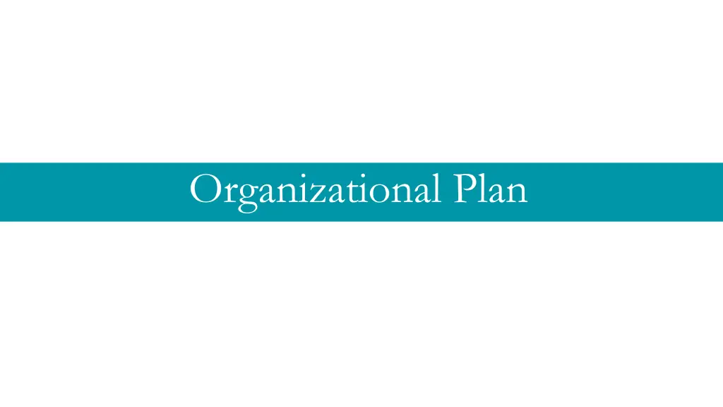 organizational plan