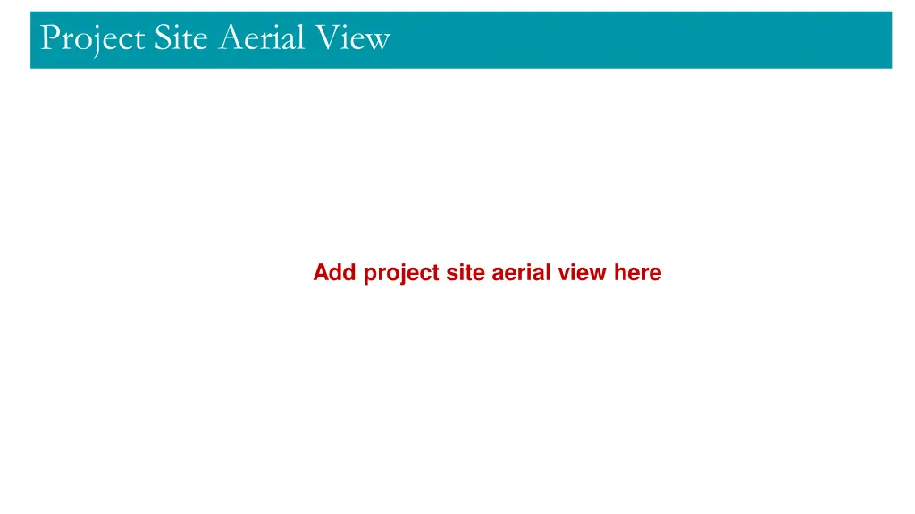 project site aerial view