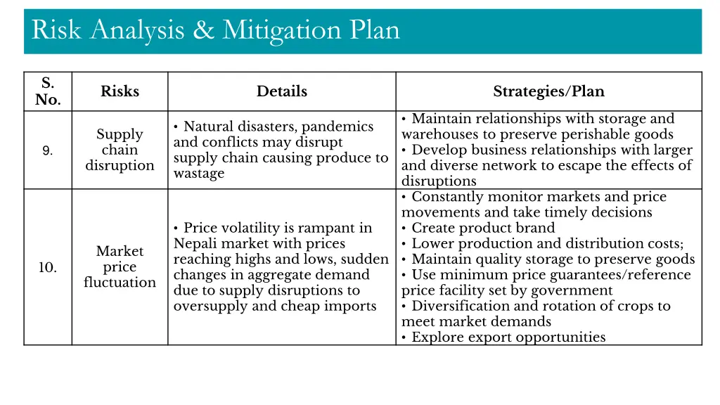 risk analysis mitigation plan 3