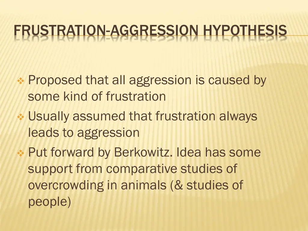 frustration aggression hypothesis