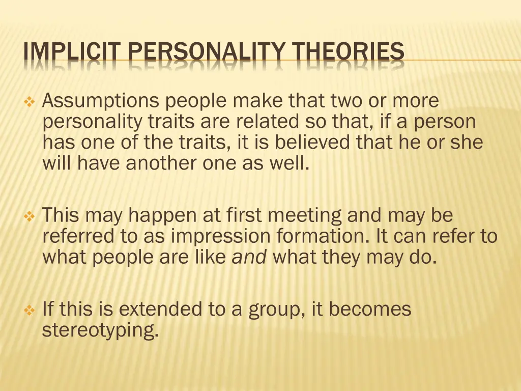 implicit personality theories