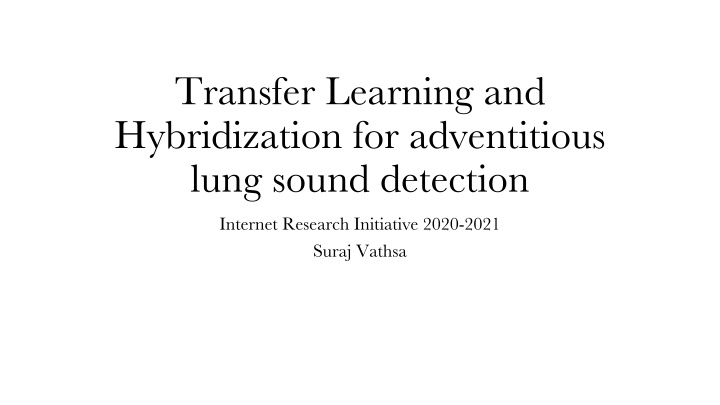 transfer learning and hybridization