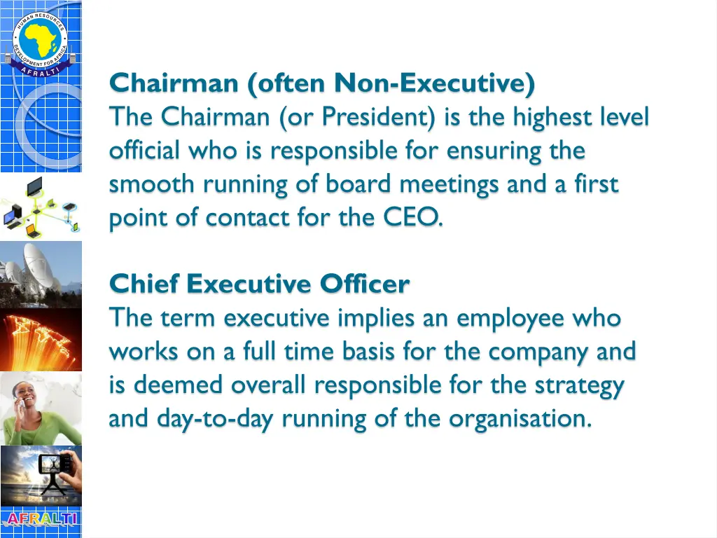 chairman often non executive the chairman