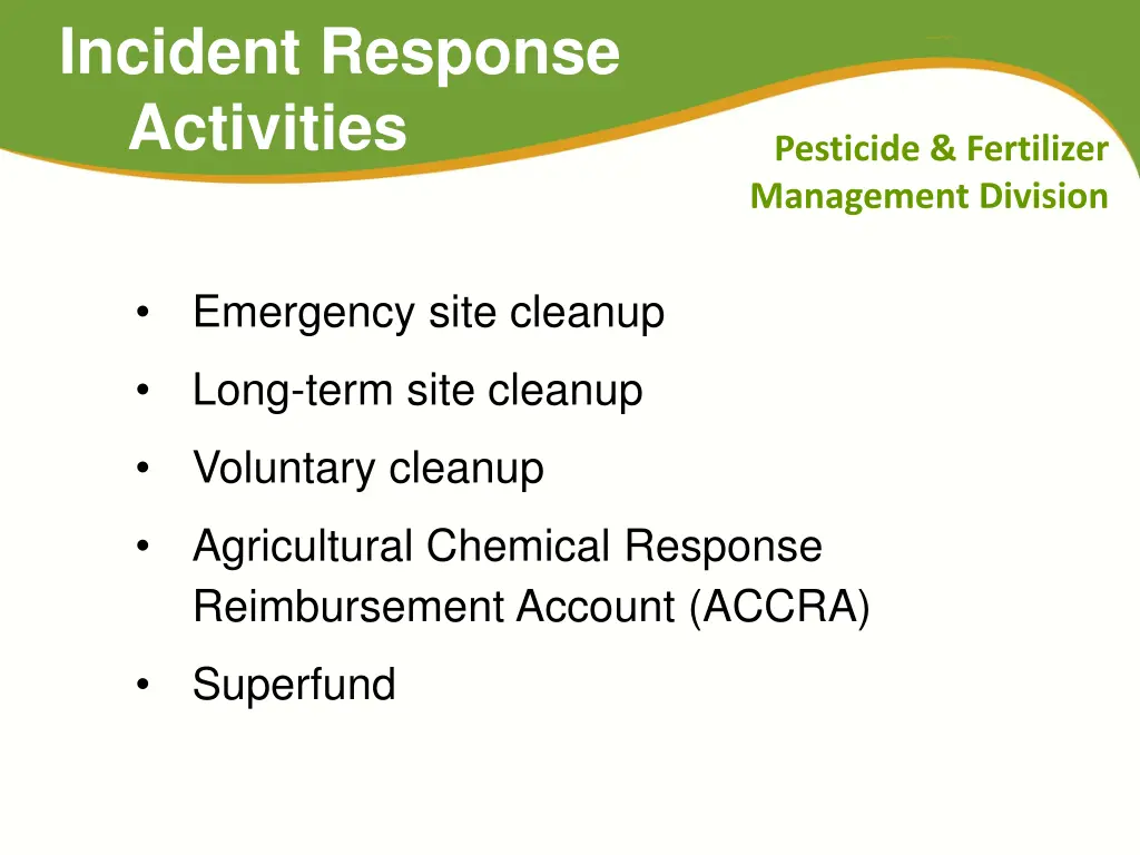 incident response activities