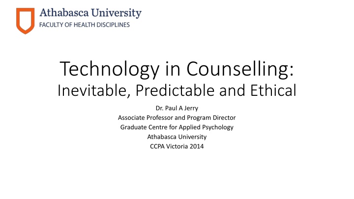 technology in counselling inevitable predictable