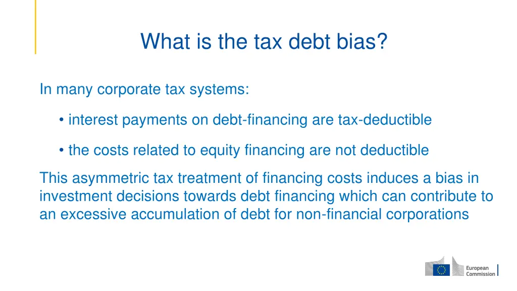 what is the tax debt bias