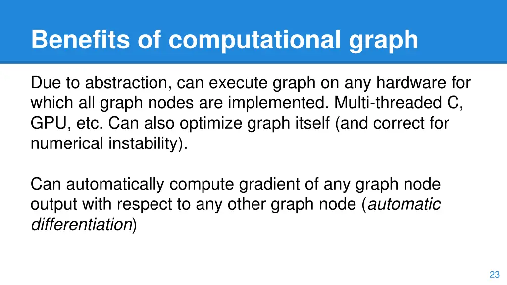 benefits of computational graph