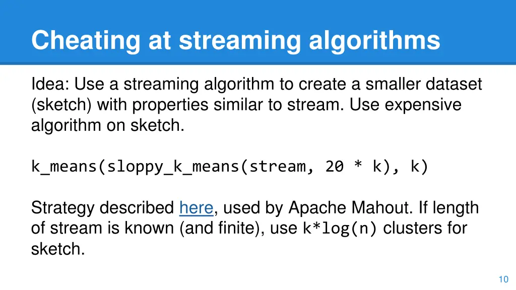 cheating at streaming algorithms