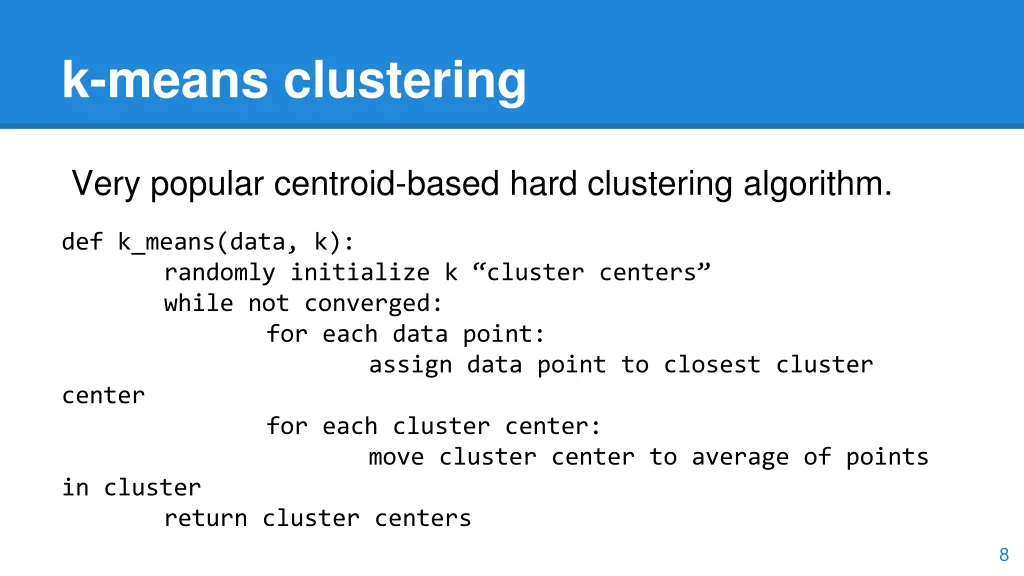 k means clustering