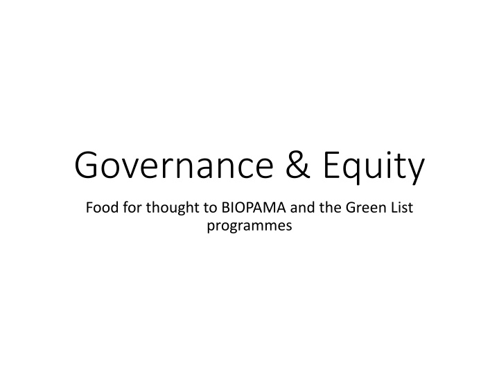 governance equity