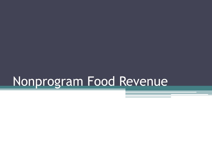 nonprogram food revenue