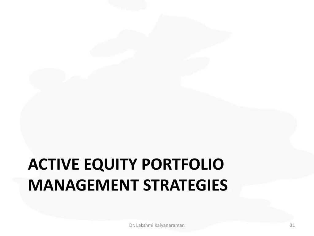 active equity portfolio management strategies