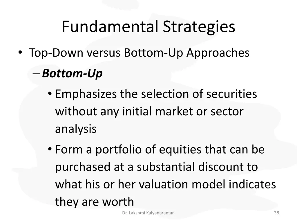 fundamental strategies 1