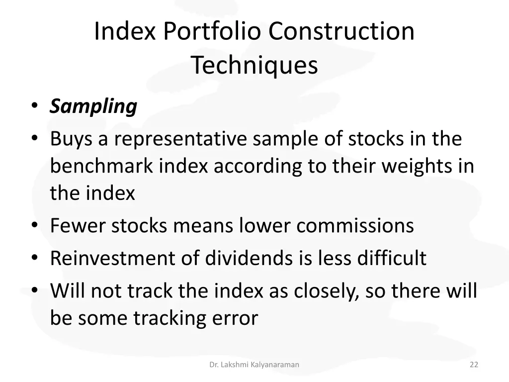 index portfolio construction techniques 1