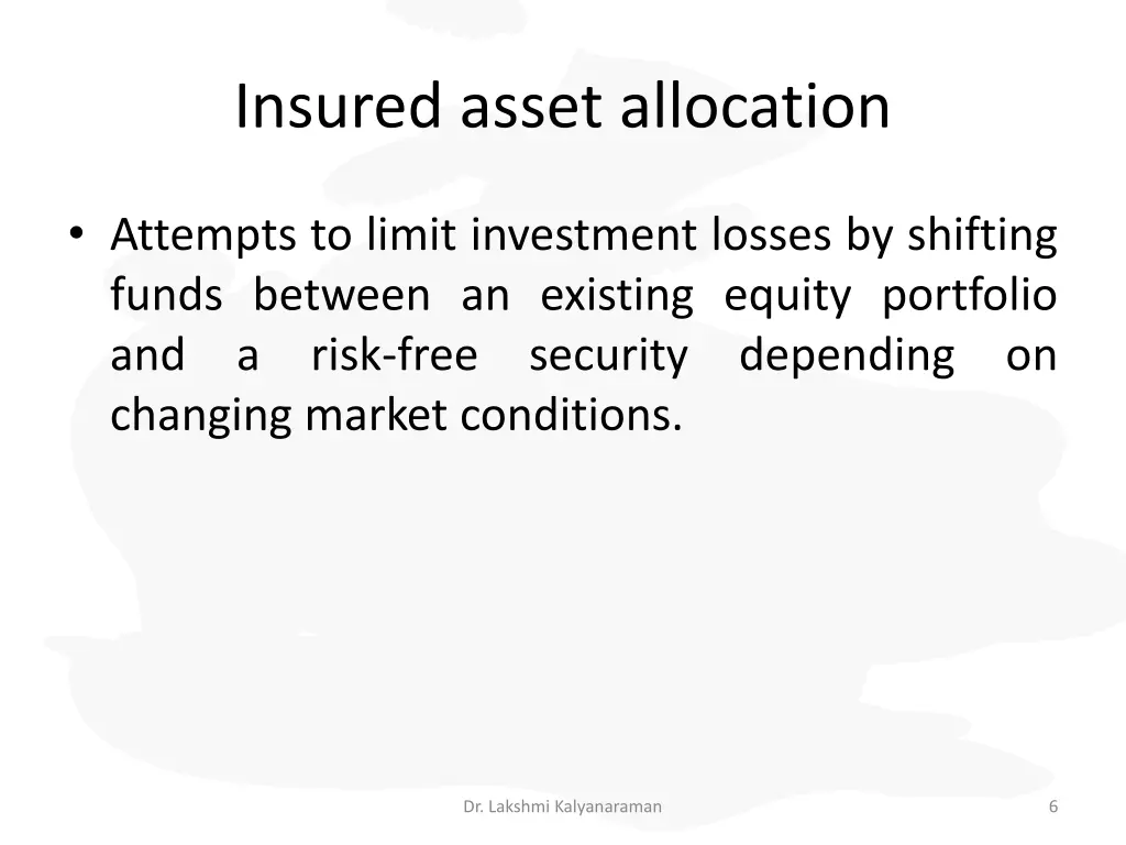 insured asset allocation