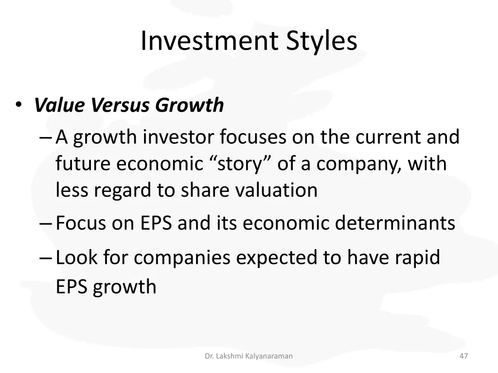 investment styles