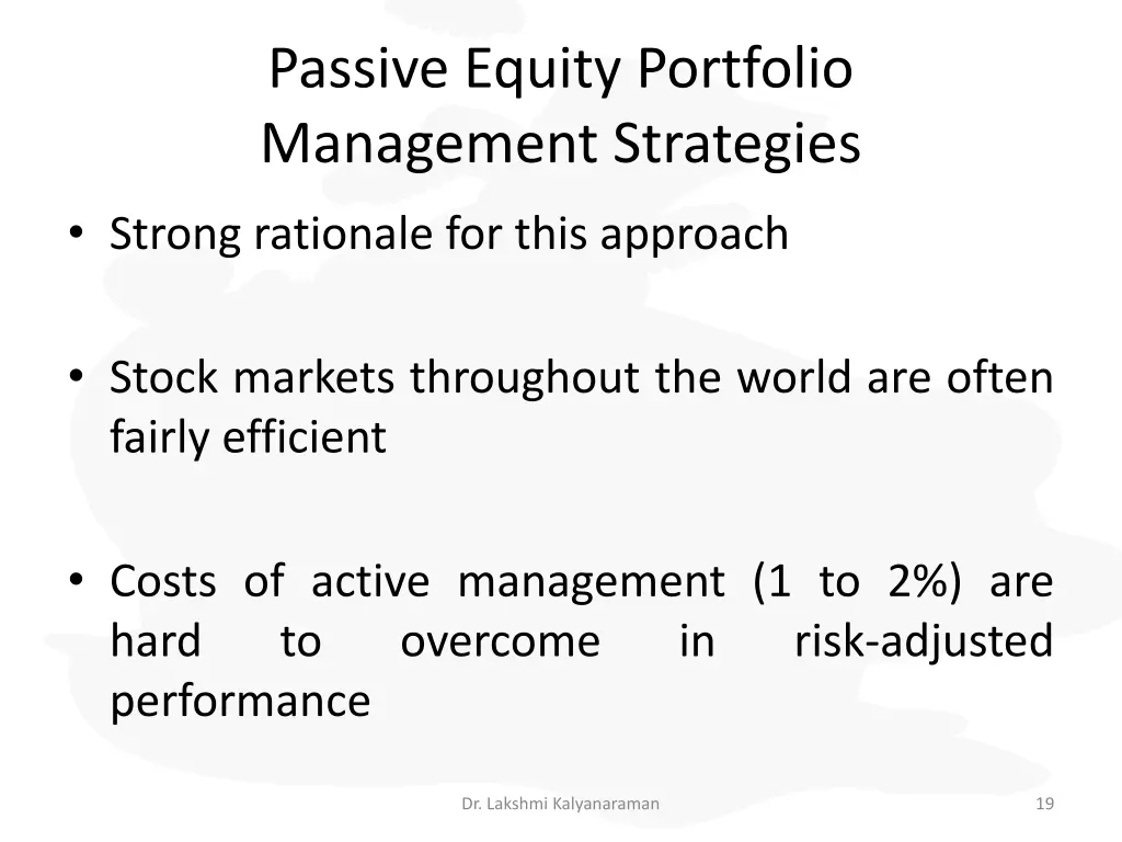 passive equity portfolio management strategies 2