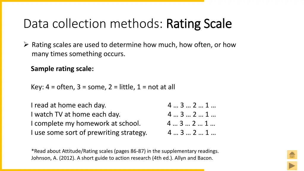 data collection methods rating scale